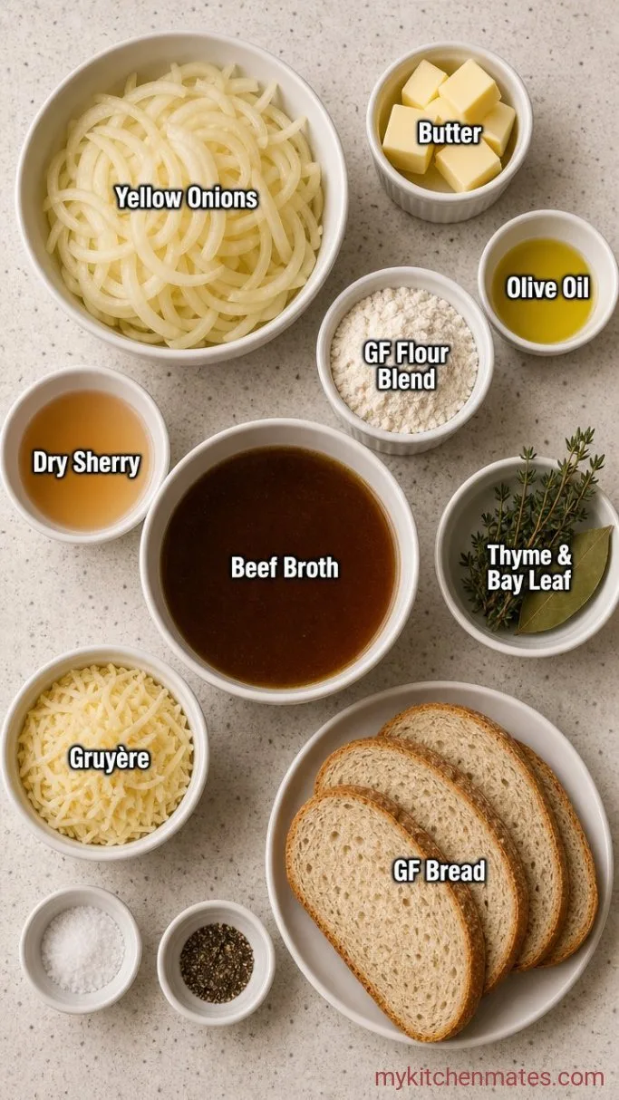 Rich Gluten Free French Onion Soup Ingredients