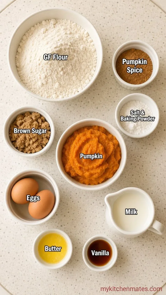 Fluffy Gluten Free Pumpkin Pancakes Ingredients