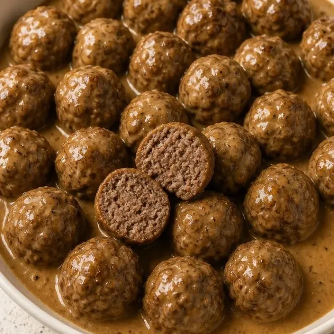 Gluten Free Swedish Meatballs with Creamy Gravy Gluten Free Swedish Meatballs