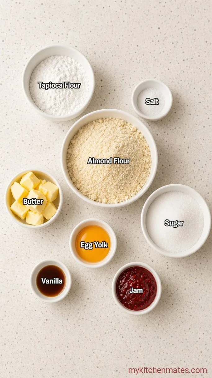 Buttery Gluten Free Thumbprint Cookies Ingredients