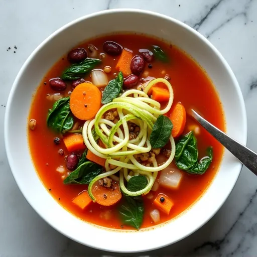 Gluten-Free Zucchini Noodle Minestrone