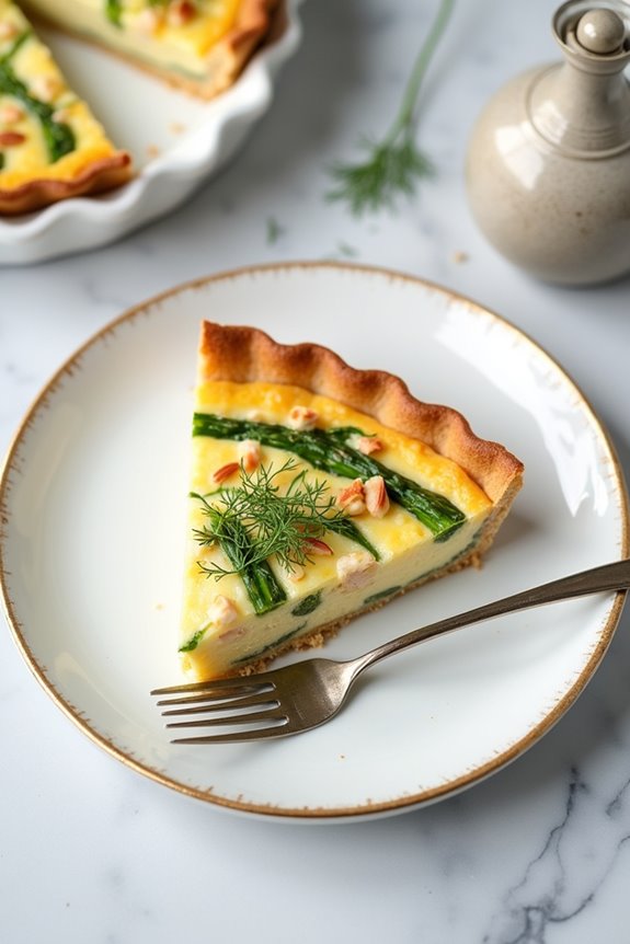 gluten free quiche with crab