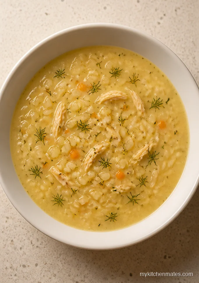 Greek Avgolemono Chicken Soup