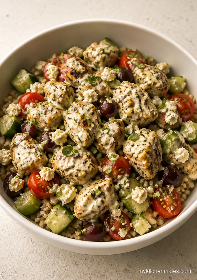 Greek Chicken Ranch Bowls