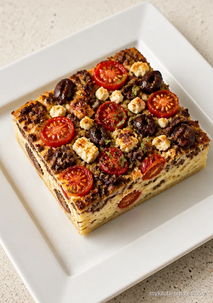 Greek Ground Beef Keto Breakfast Bake