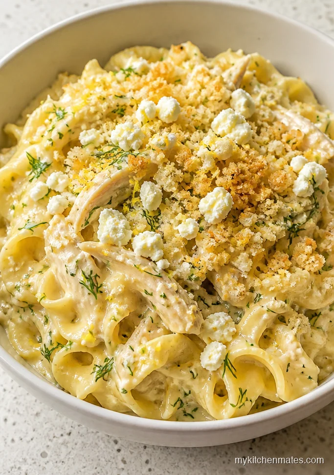 13 Chicken Noodle Casserole Recipes for Busy Nights and Big Comfort Greek Lemon Chicken Noodle Casserole