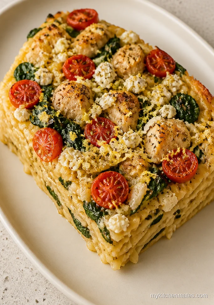 Greek Lemon Chicken Orzo Casserole
