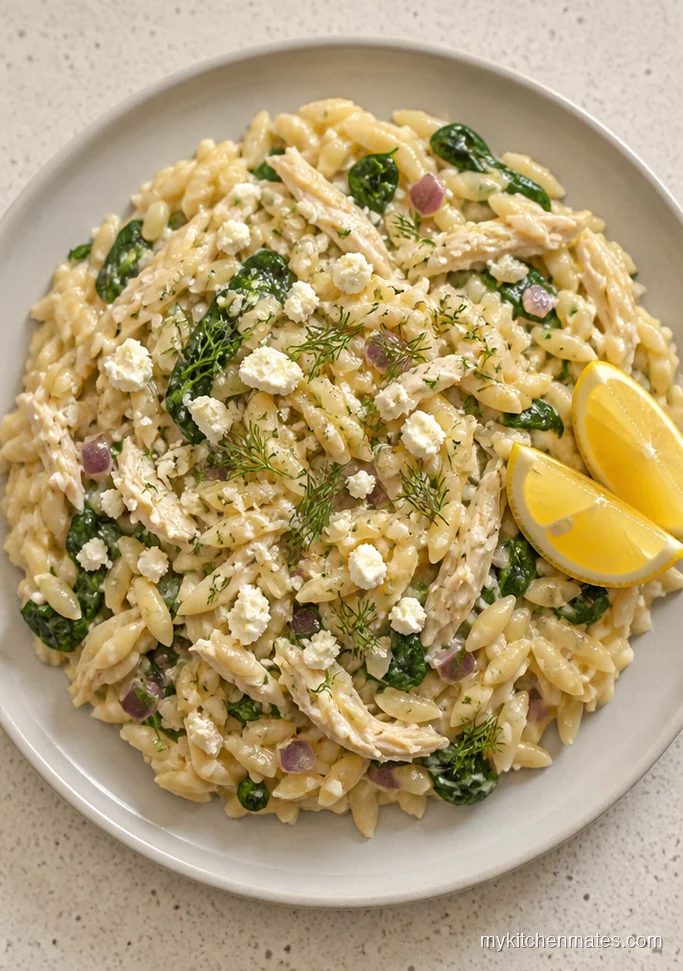 Greek Lemon Turkey Orzo Casserole