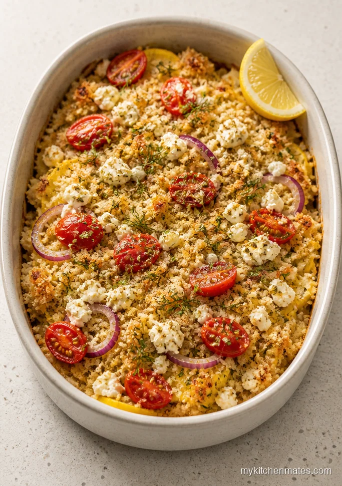 Greek Squash Casserole with Feta