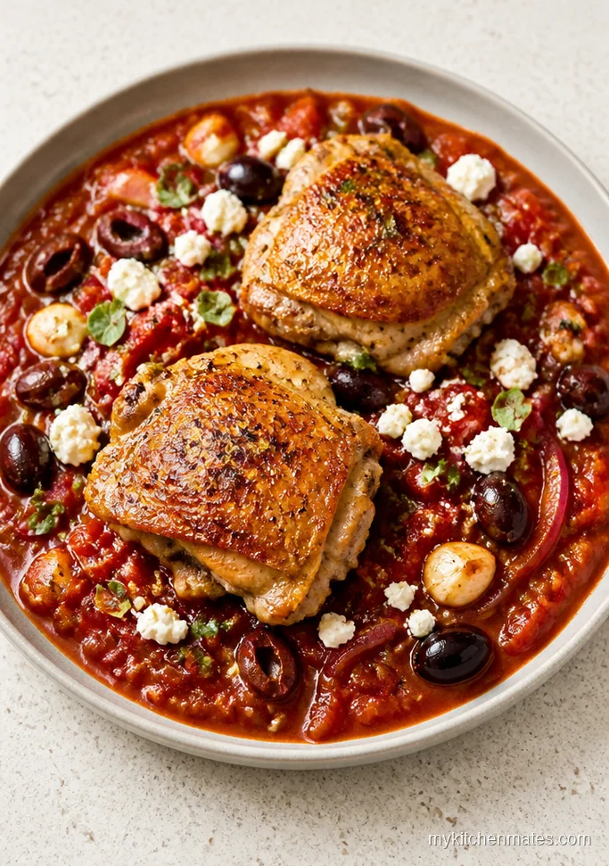 13 Chicken Thigh Casserole Recipes That Make Cozy Dinners Easy Greek Tomato Feta Chicken Thigh Casserole