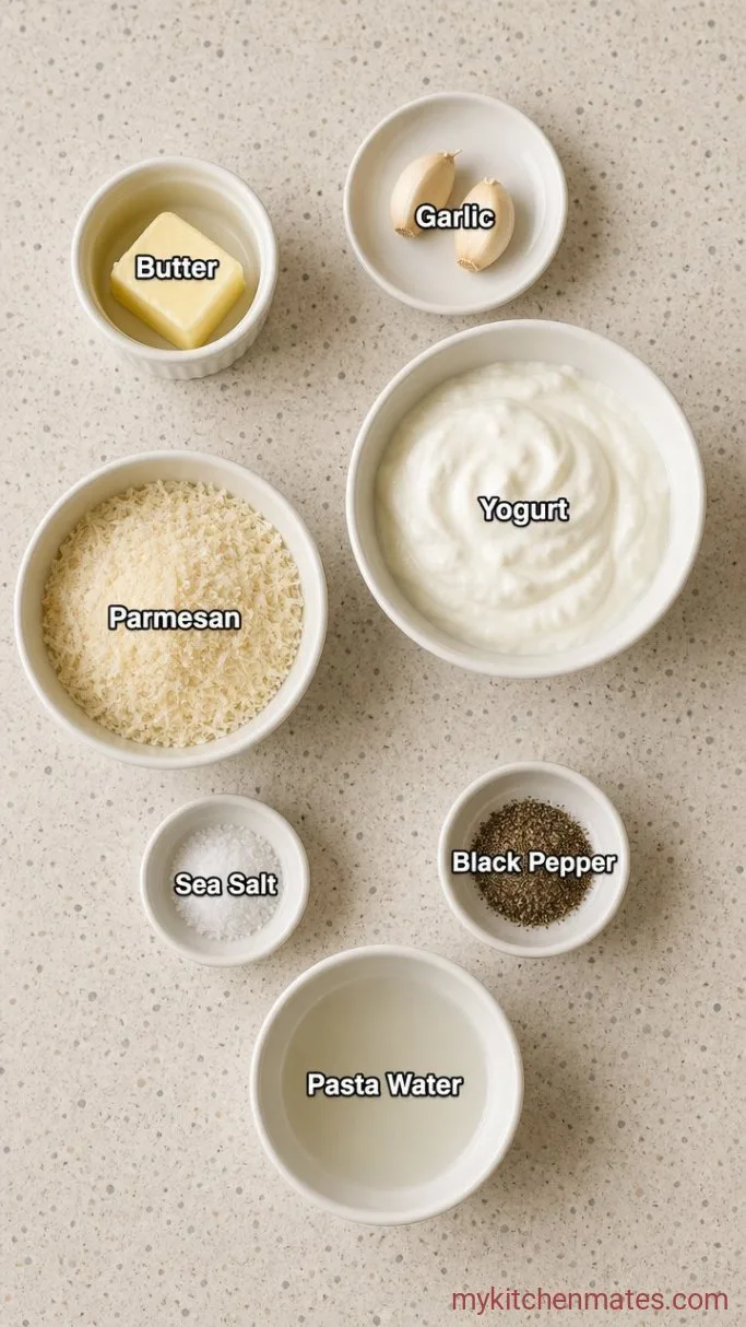5-Ingredient Greek Yogurt Alfredo Sauce Ingredients