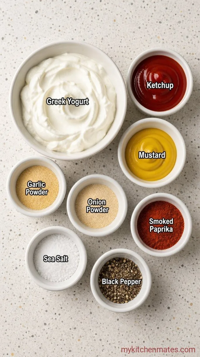 5-Minute Greek Yogurt Burger Sauce Ingredients