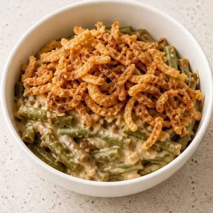Creamy Green Bean Casserole with Crispy Onions Green Bean Casserole