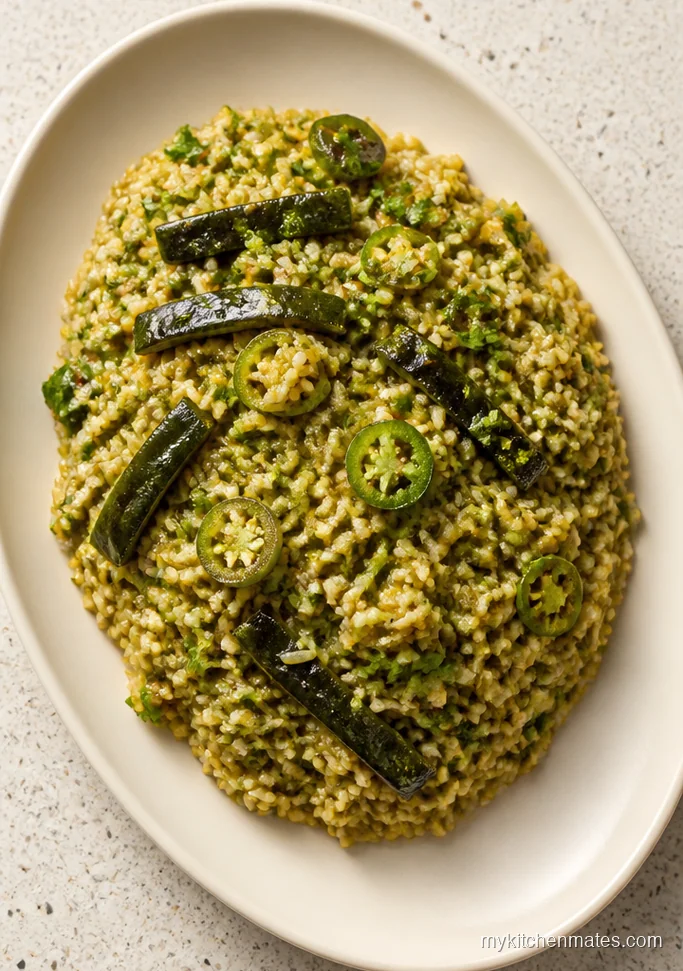 Green Chile and Cilantro Rice Casserole