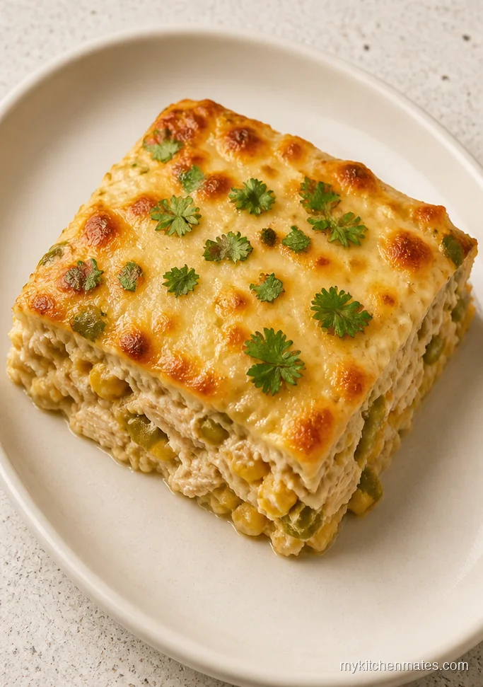 Green Chile Chicken and Corn Bake