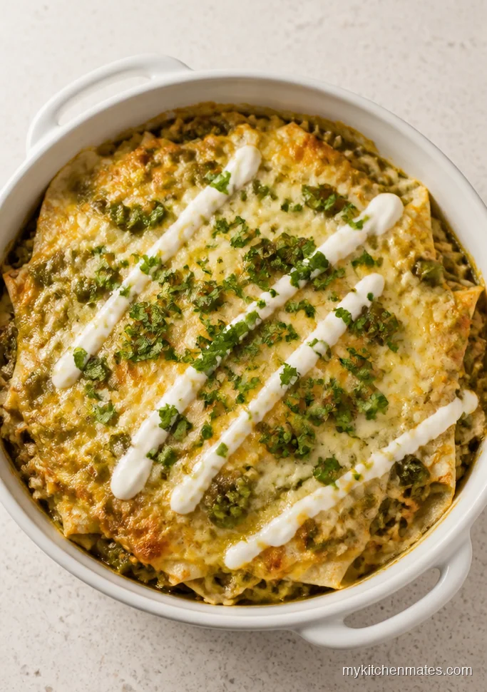 Green Chile Turkey Enchilada Casserole