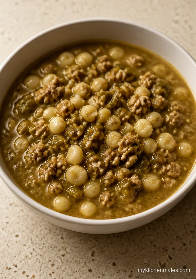 Green Chile Turkey Hominy Stew