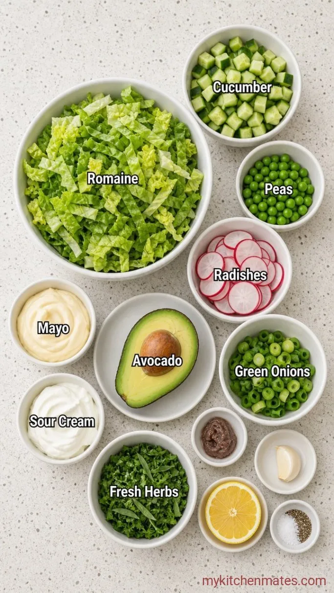 15-Minute Green Goddess Salad Ingredients