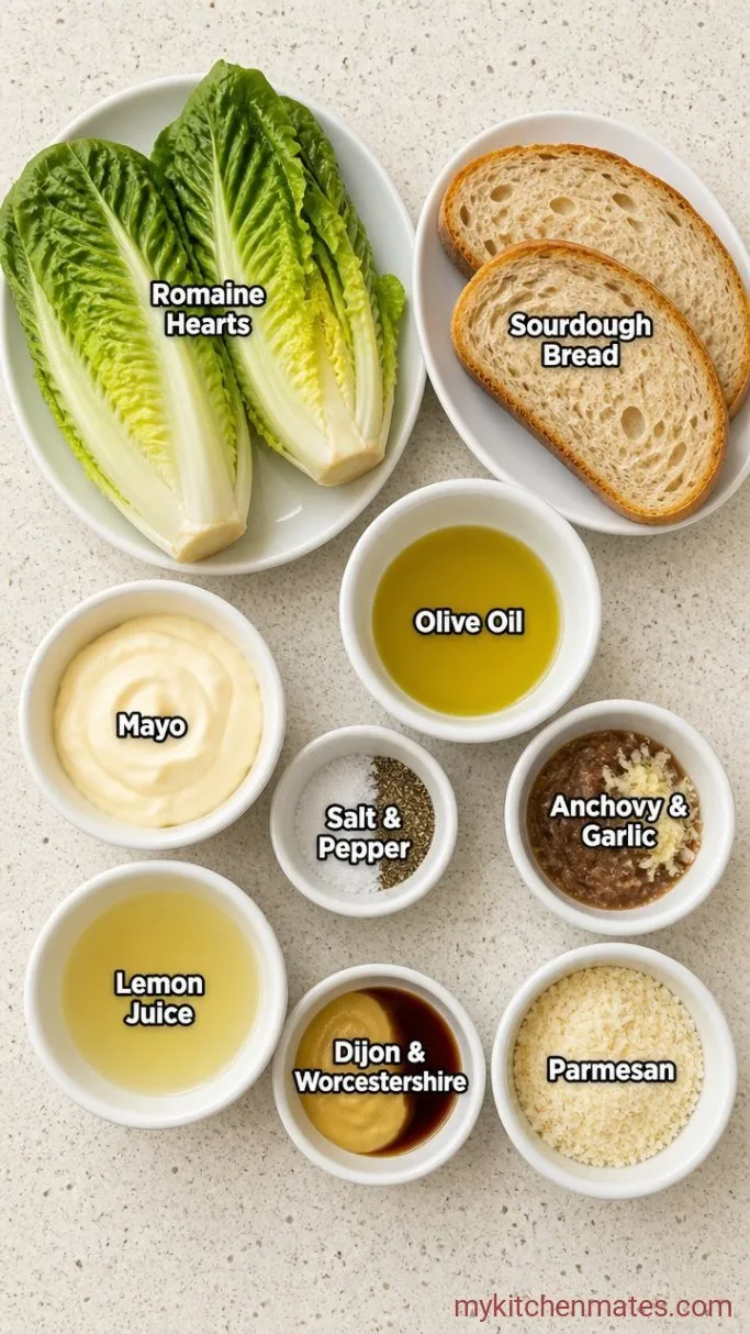 Smoky Grilled Caesar Salad Ingredients