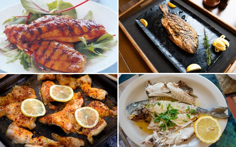 grilled-catfish-recipes collage