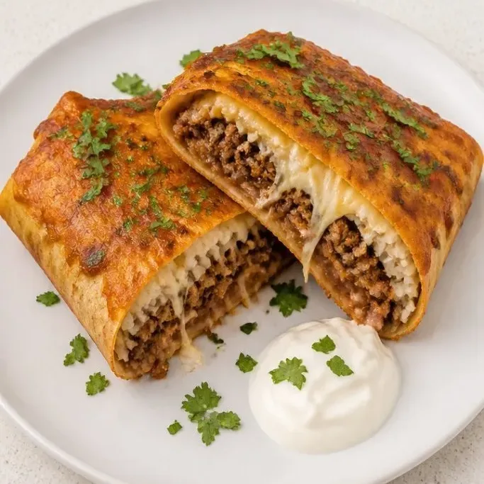Grilled Cheese Burrito with a Crispy Cheese Crust Grilled Cheese Burrito