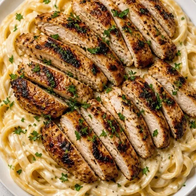 Grilled Chicken Alfredo Pasta