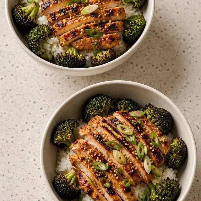 Grilled Chicken and Broccoli Bowl