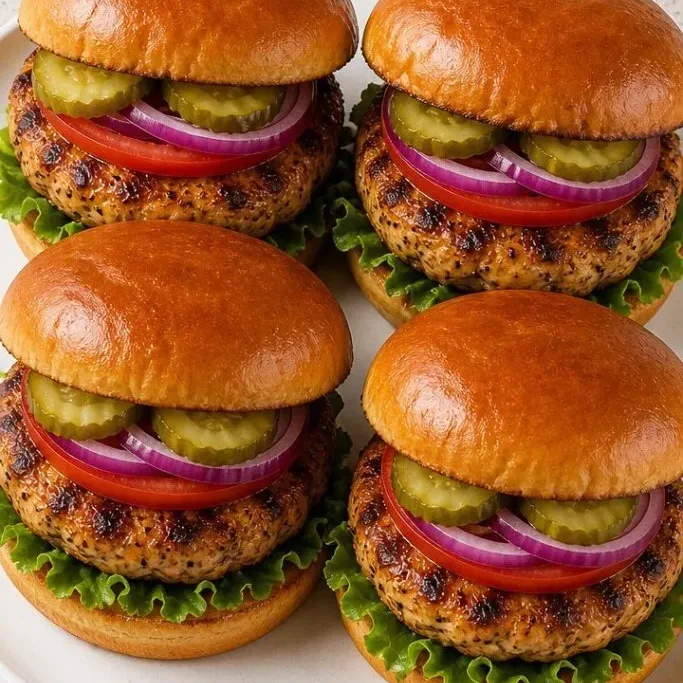 Grilled Chicken Burgers