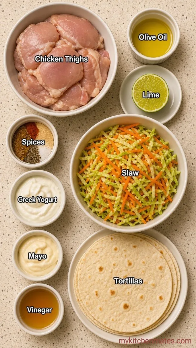 30-Minute Grilled Chicken Wraps Ingredients