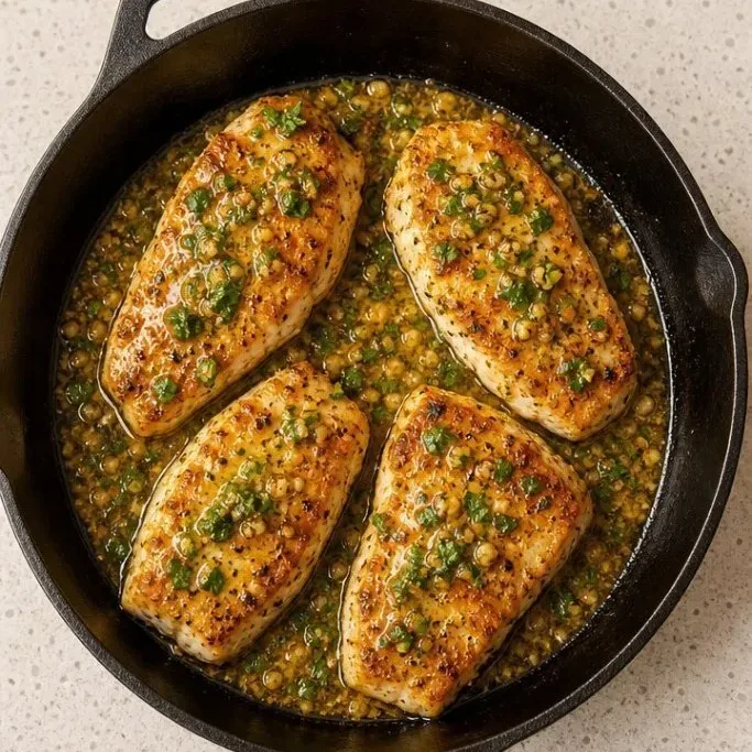 15-Minute Grilled Cod Fillets with Garlic Butter Grilled Cod Fillets