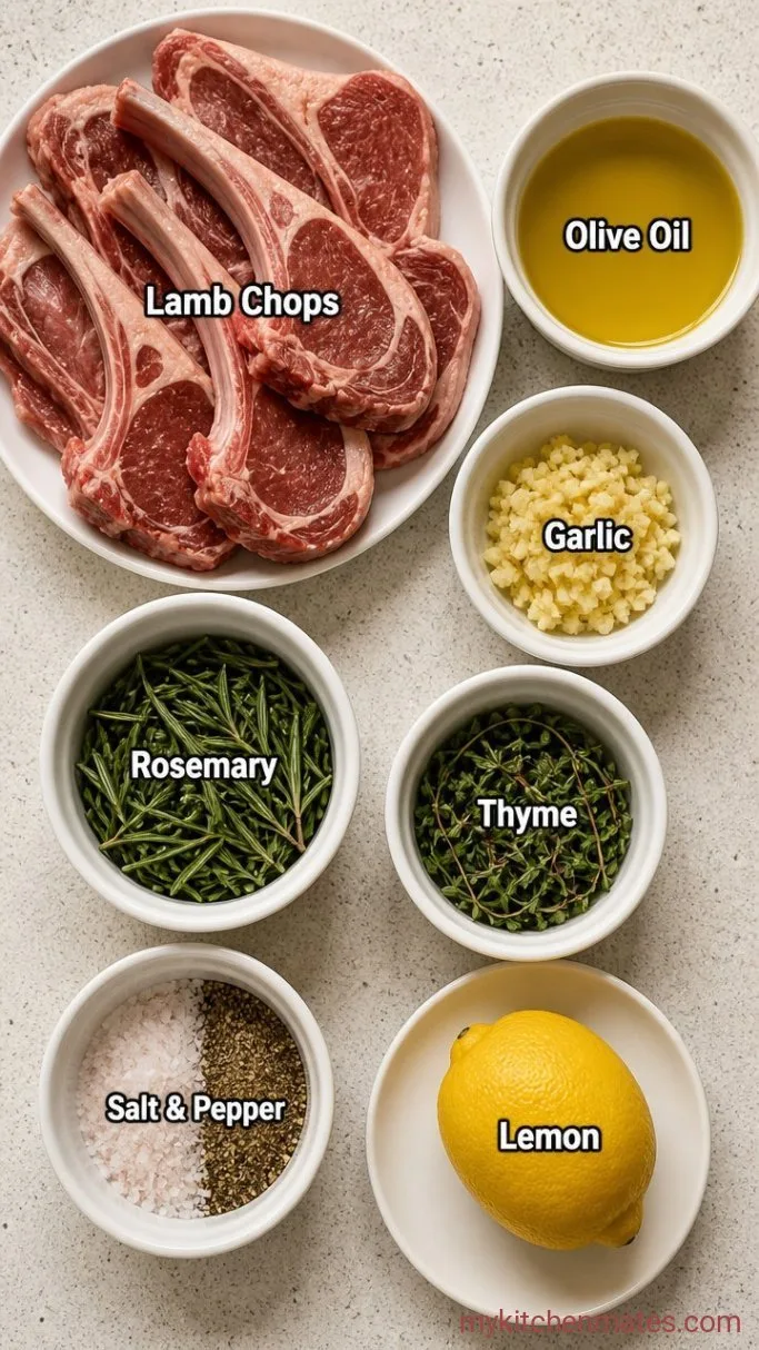 Garlic-Herb Grilled Lamb Chops Ingredients