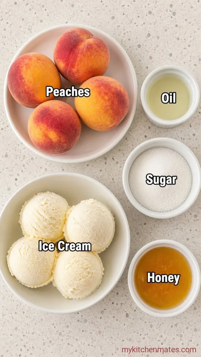 Caramelized Grilled Peaches with Ice Cream Ingredients