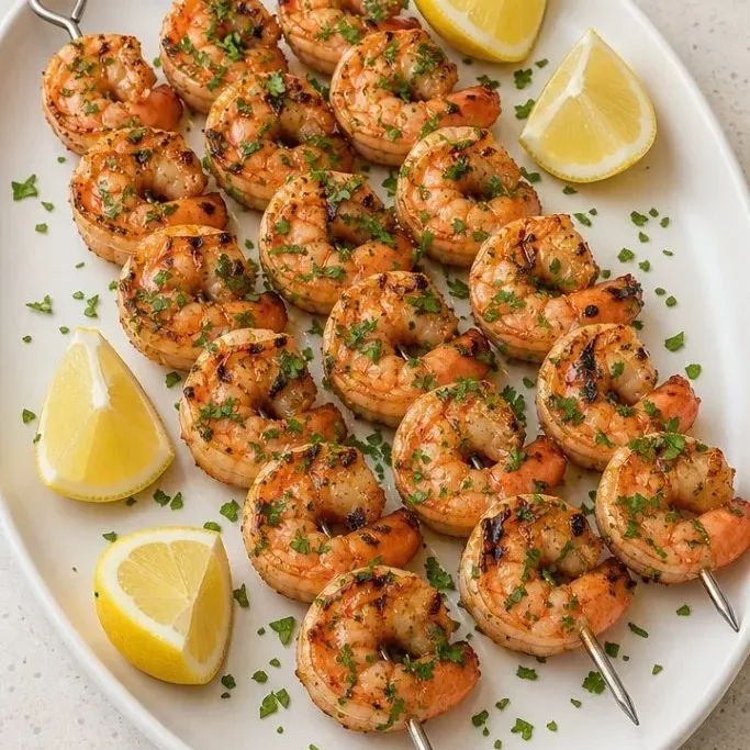 15-Minute Garlic Lemon Grilled Shrimp Skewers Grilled Shrimp Skewers