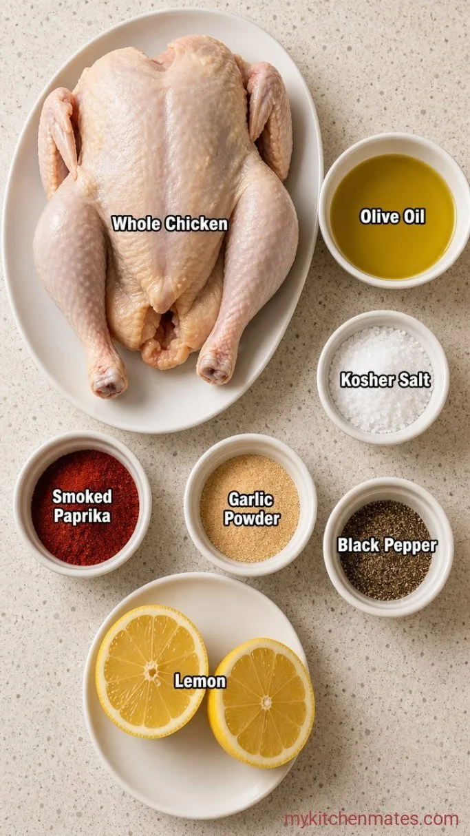 Juicy Grilled Spatchcock Chicken (Ready in 50 Minutes) Ingredients