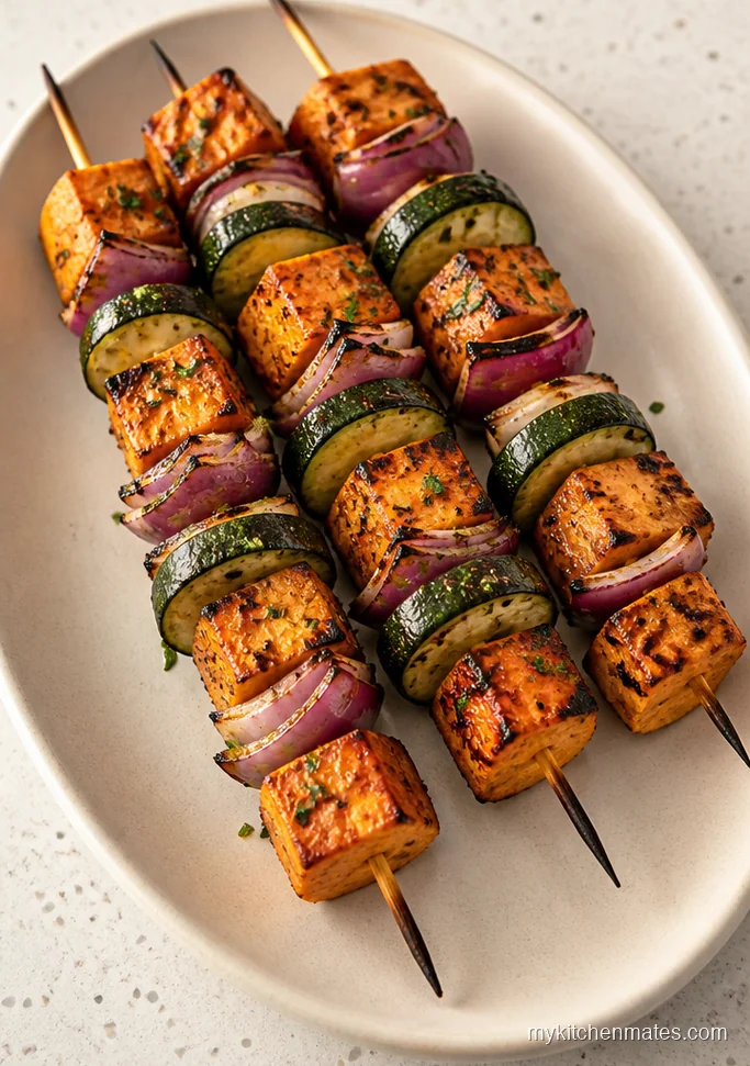 Grilled Sweet Potato Zucchini Skewers