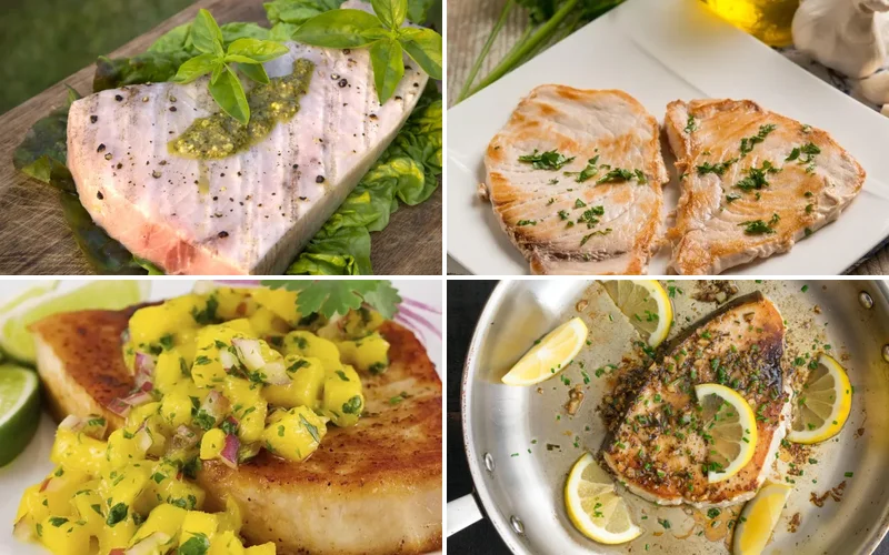 10 Juicy Grilled Swordfish Recipes That Will Upgrade Your BBQ Game grilled-swordfish-recipes collage