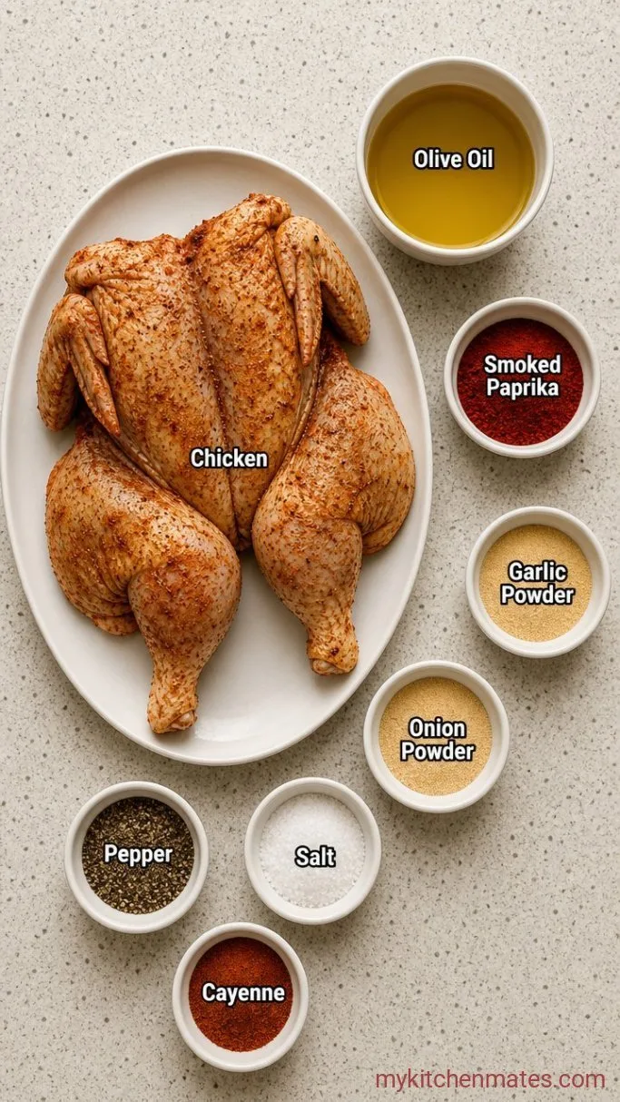 Juicy Grilled Whole Chicken (Spatchcock Method) Ingredients