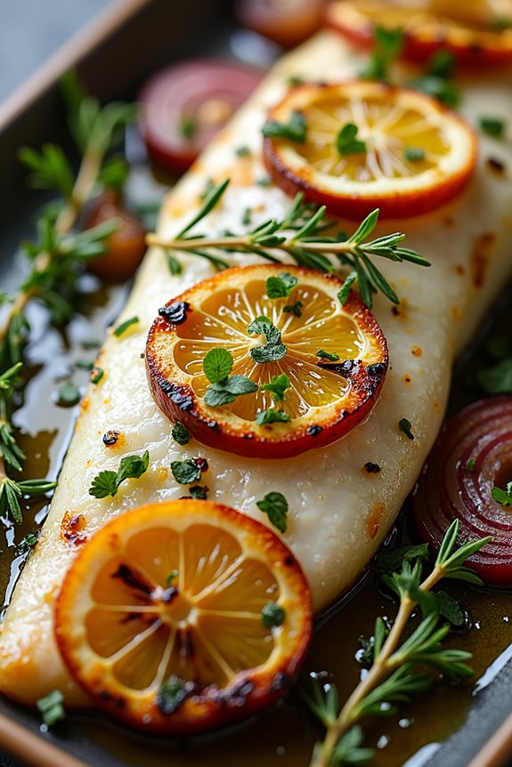 grilled fish with herbs