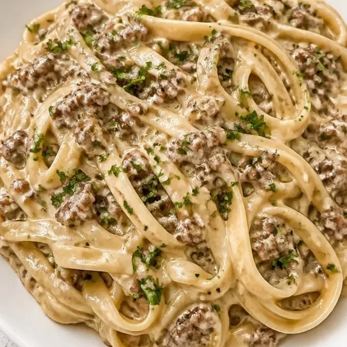 Ground Beef Alfredo