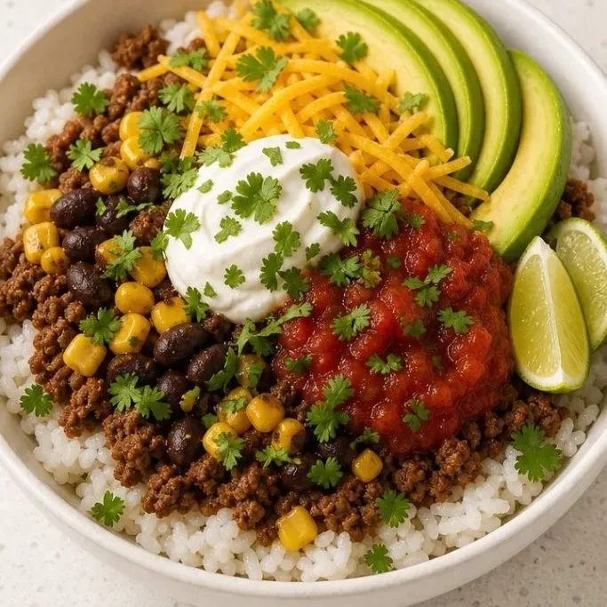 Ground Beef Burrito Bowl