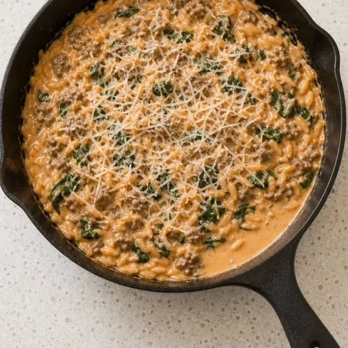 Ground Beef Orzo