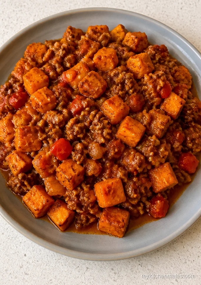 Ground Beef Sweet Potato Taco Skillet