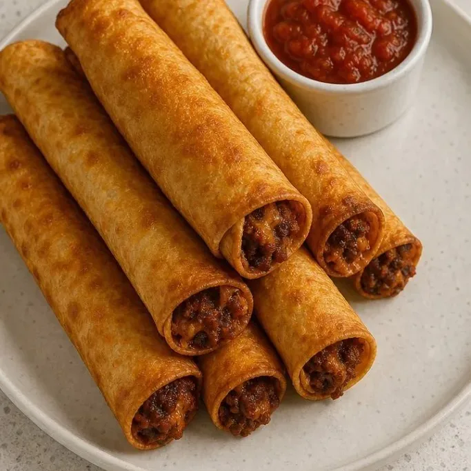 Crispy Baked Ground Beef Taquitos Ground Beef Taquitos