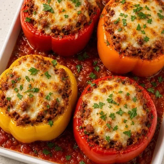 Cheesy Ground Chicken Stuffed Peppers Ground Chicken Stuffed Peppers