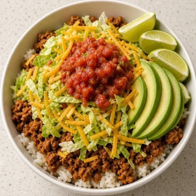 20-Minute Ground Chicken Taco Bowls Ground Chicken Taco Bowl