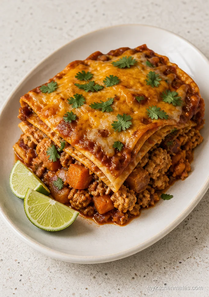 12 Ground Turkey Casserole Recipes That Keep Dinner Low Stress Ground Turkey and Sweet Potato Enchilada Casserole