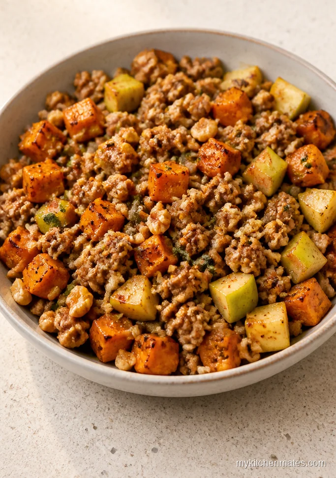 Ground Turkey Sweet Potato Apple Skillet