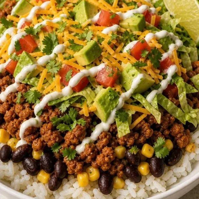 Ground Turkey Taco Bowl