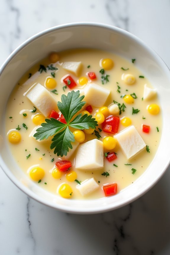halibut chowder with corn