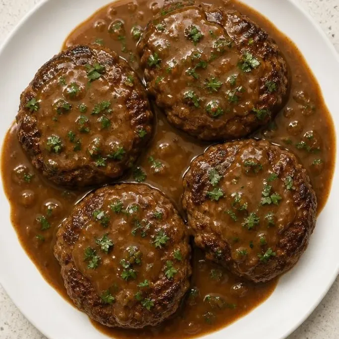 Hamburger Patties and Gravy